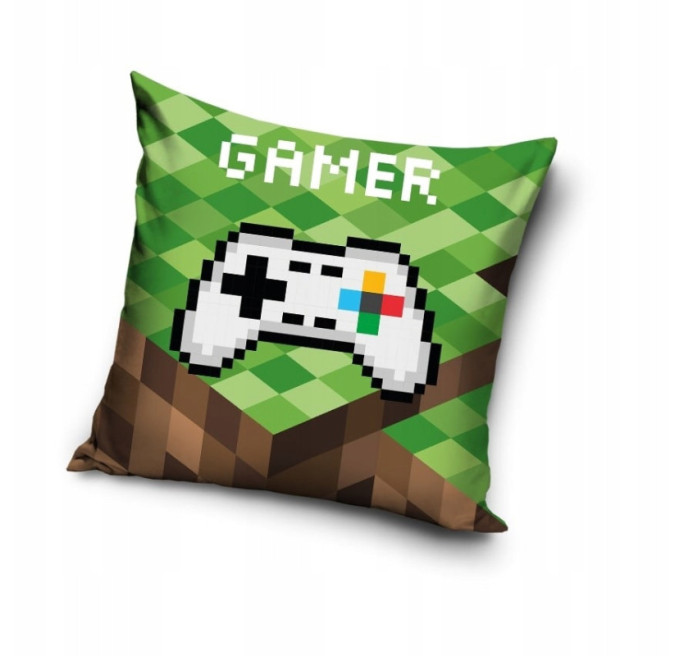 POSZEWKA 40x40 WELVET DLA DZIECI NA PODUSZKĘ VELVET MINECRAFT GAMER PAD