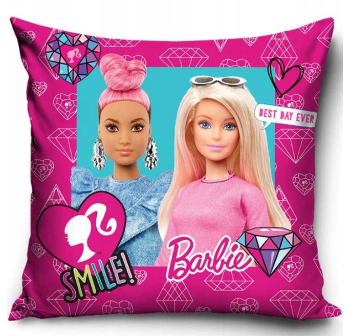 POSZEWKA 40x40 BARBIE WELVET DLA DZIECI NA PODUSZKĘ VELVET