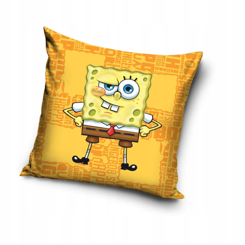 POSZEWKA 40x40 WELVET DLA DZIECI NA PODUSZKĘ VELVET SPONGEBOB