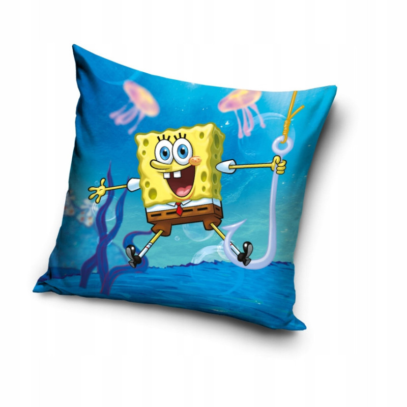 POSZEWKA 40x40 WELVET DLA DZIECI NA PODUSZKĘ VELVET SPONGEBOB