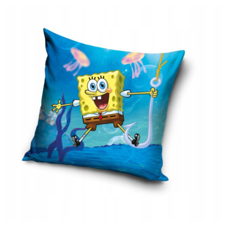 POSZEWKA 40x40 WELVET DLA DZIECI NA PODUSZKĘ VELVET SPONGEBOB