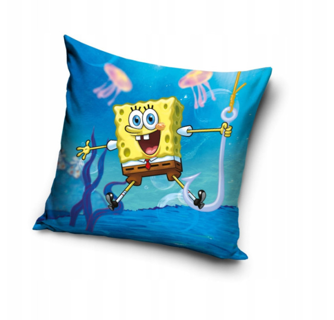 POSZEWKA 40x40 WELVET DLA DZIECI NA PODUSZKĘ VELVET SPONGEBOB