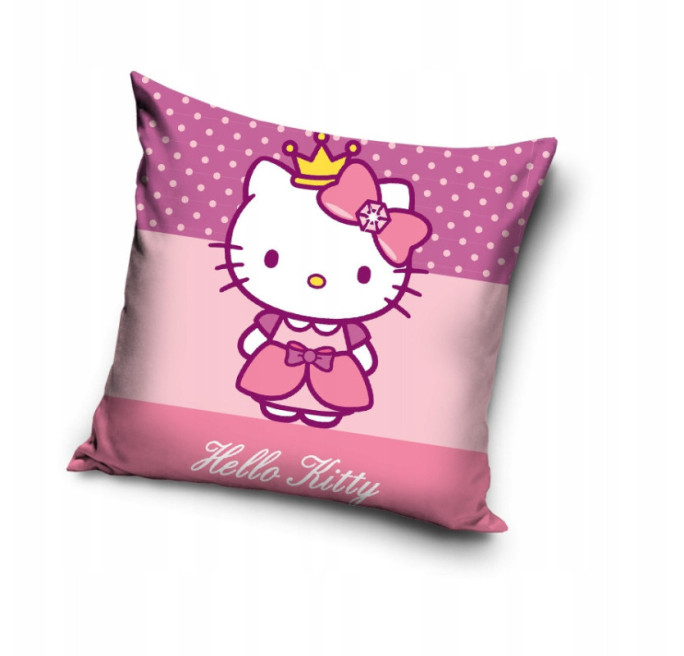 POSZEWKA 40x40 WELVET DLA DZIECI NA PODUSZKĘ VELVET HELLO KITTY