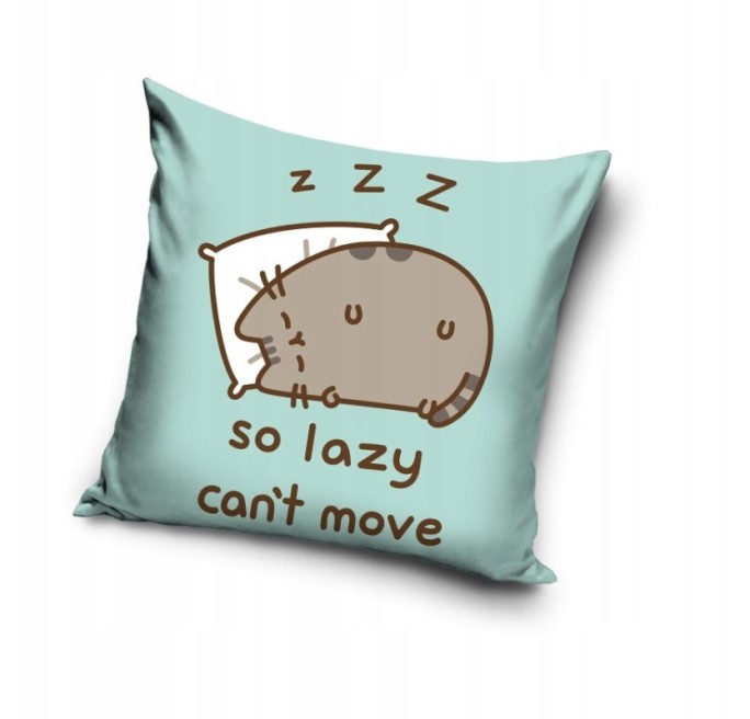 POSZEWKA 3D NA PODUSZKĘ PUSHEEN KOT KOTEK 40x40 BAJKA DLA DZIECI JAŚKA CAT