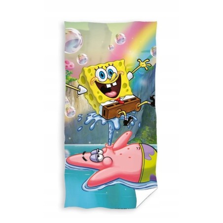 DUŻY RĘCZNIK KĄPIELOWY 70X140 PLAŻOWY BAWEŁNA SPONGEBOB GĄBKA