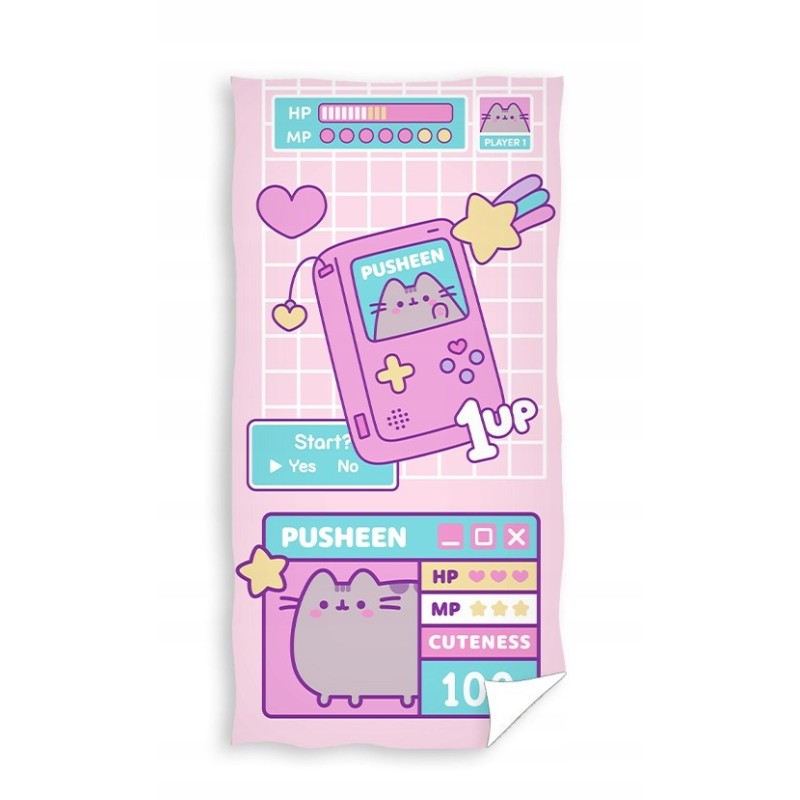 DUŻY RĘCZNIK KĄPIELOWY 70X140 PLAŻOWY BAWEŁNA KOT KOTEK PUSHEEN