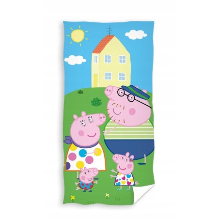 DUŻY RĘCZNIK KĄPIELOWY 70X140 PLAŻOWY BAWEŁNA ŚWINKA PEPPA PIG