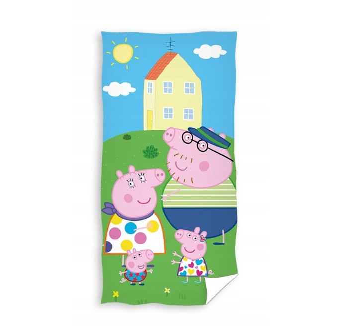 DUŻY RĘCZNIK KĄPIELOWY 70X140 PLAŻOWY BAWEŁNA ŚWINKA PEPPA PIG