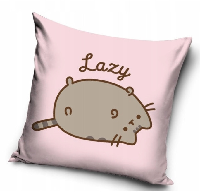 POSZEWKA NA PODUSZKĘ PUSHEEN KOT KOTEK 40x40 BAJKA JAŚKA CAT WELWET