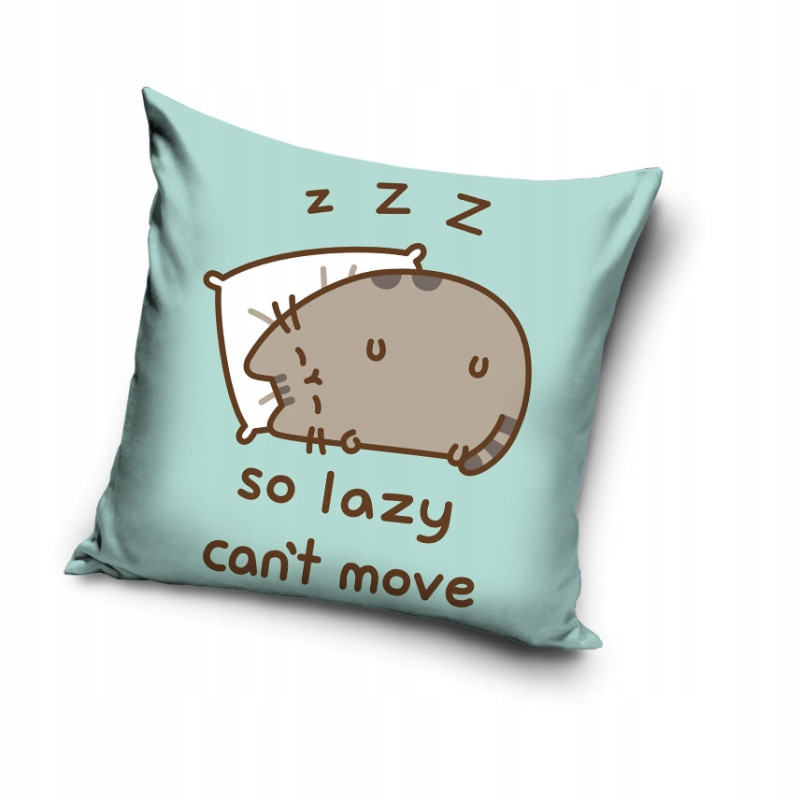 POSZEWKA 3D NA PODUSZKĘ PUSHEEN KOT KOTEK 40x40 BAJKA DLA DZIECI JAŚKA CAT