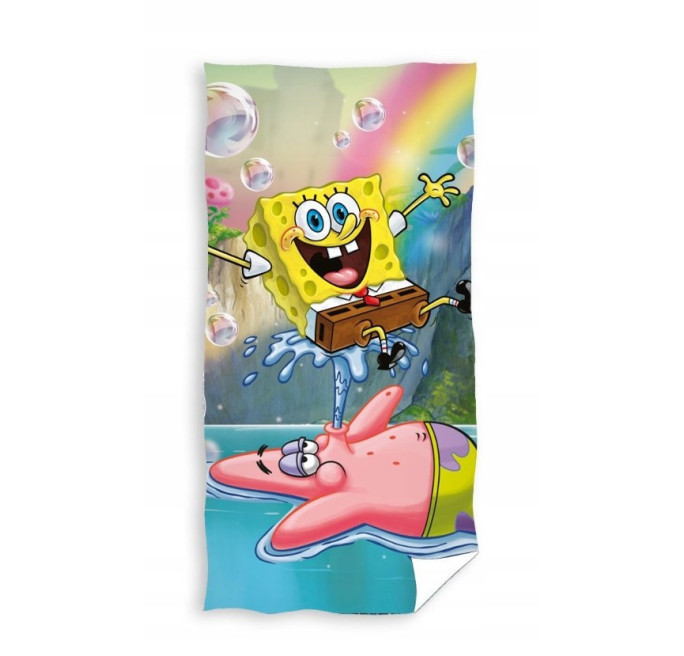 DUŻY RĘCZNIK KĄPIELOWY 70X140 PLAŻOWY BAWEŁNA SPONGEBOB GĄBKA