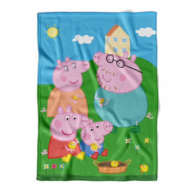 KOCYK ŚWINKA PEPPA 150x200 MILUSI CORAL PEPPA PIG BLANKET