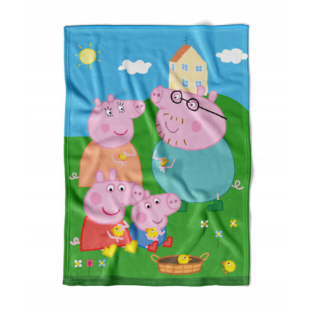 KOCYK ŚWINKA PEPPA 150x200 MILUSI CORAL PEPPA PIG BLANKET