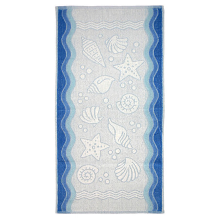 MAŁY RĘCZNIK DO RĄK TWARZY FLORA OCEAN 100% BAWEŁNA 40x60CM NIEBIESKI GRENO