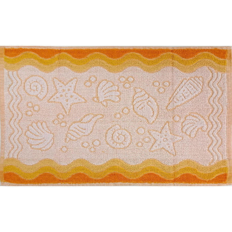 MAŁY RĘCZNIK DO RĄK TWARZY FLORA OCEAN 100% BAWEŁNA 40x60CM ZÓŁTY GRENO