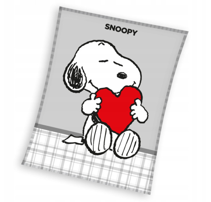 KOCYK SNOOPY 150x200 MILUSI 240GSM CORAL FISTASZKI