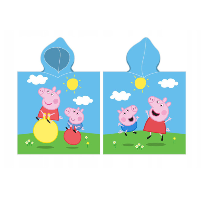 OKRYCIE KĄPIELOWE ŚWINKA PEPPA PIG 55x110cm PONCHO