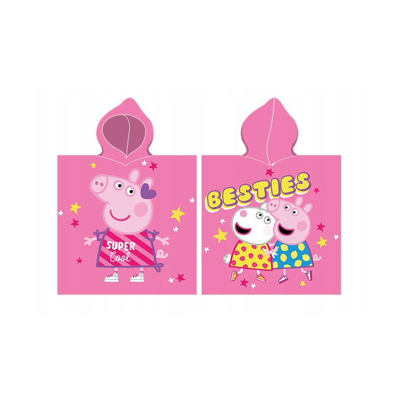 OKRYCIE KĄPIELOWE ŚWINKA PEPPA PIG 55x110cm PONCHO