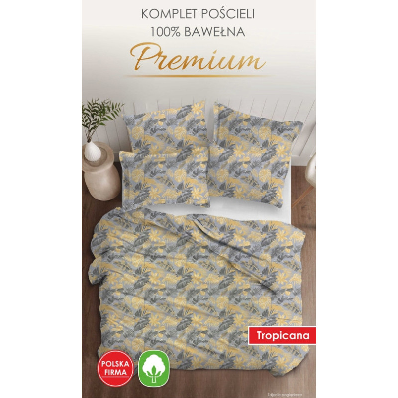 POŚCIEL GRENO BAWEŁNA 100% 200x220cm TROPICANA