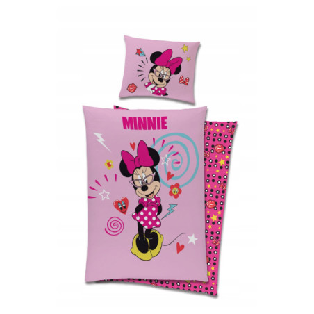 POŚCIEL 160x200 MYSZKA MINNIE MOUSE 100% BAWEŁNA