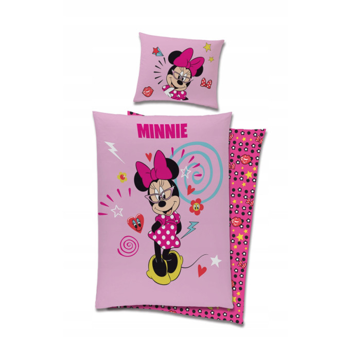 POŚCIEL 160x200 MYSZKA MINNIE MOUSE 100% BAWEŁNA