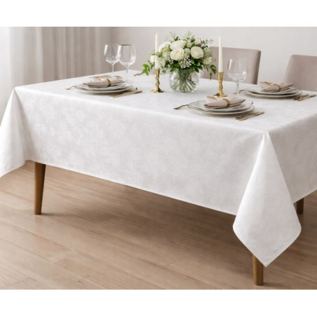 OBRUS 140x350 BIAŁY PLAMOODPORNY