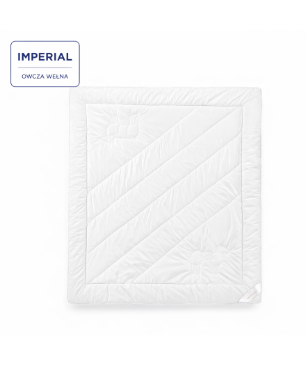 KOŁDRA LUKSUSOWA WEŁNA OWCZA IMPERIAL 140x200 AMW