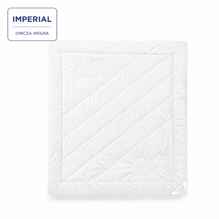 KOŁDRA LUKSUSOWA WEŁNA OWCZA IMPERIAL 140x200 AMW