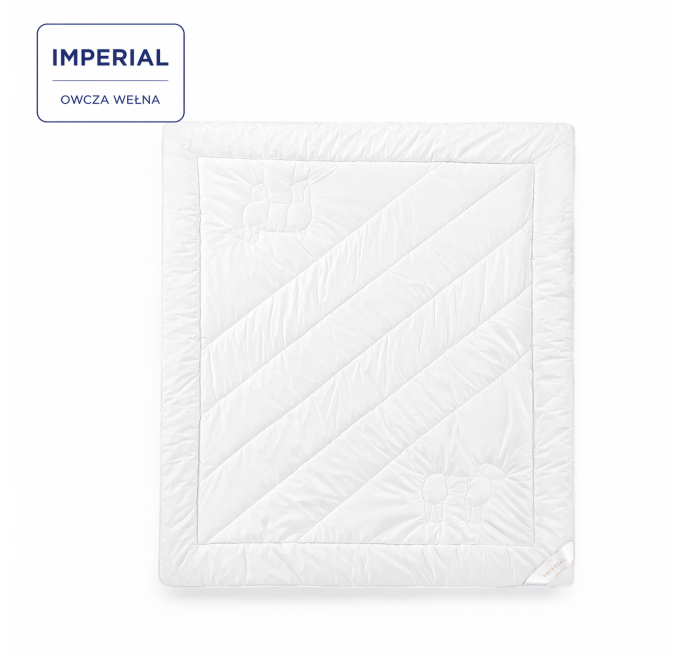 KOŁDRA LUKSUSOWA WEŁNA OWCZA IMPERIAL 140x200 AMW