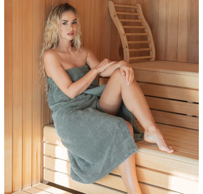 RĘCZNIK DO SAUNY BAWEŁNA EGIPSKA ZWOLTEX SZARY 90X140