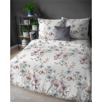 Pościel bawełniana flanelowa 220x200 w kwiaty flanela