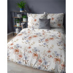 Pościel bawełniana flanelowa 220x200 w kwiaty flanela