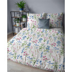 Pościel bawełniana flanelowa 220x200 w kwiaty flanela
