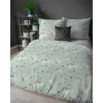 Pościel bawełniana flanelowa 220x200 w kwiaty flanela