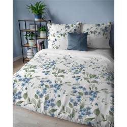 Pościel bawełniana flanelowa 220x200 w kwiaty flanela