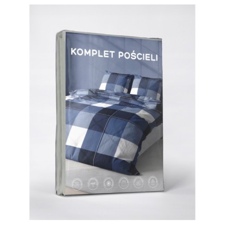 POŚCIEL Z MIKROWŁÓKNA 220x200 KOMPLET POŚCIELI MIKROWŁÓKNO KRATA KRATKA