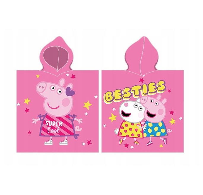 OKRYCIE KĄPIELOWE ŚWINKA PEPPA PIG 55x110cm PONCHO