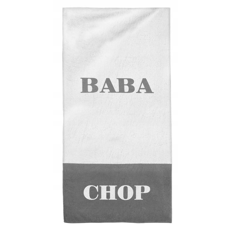 RĘCZNIK BAWEŁNA 100% DOBRZE CHŁONĄCY 80X160 CM BABA CHOP PREZENT